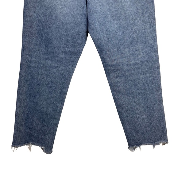 Vervet by Flying Monkey Crop Distressed Jeans Size 29 Blue Denim High Waist - Picture 6 of 10